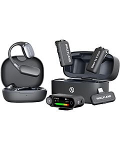 Hollyland - LARK MAX 2 Ultimate Combo 2 People Wireless Microphone System for Cameras and Mobile Devices  - Space Gray 2.4GHz