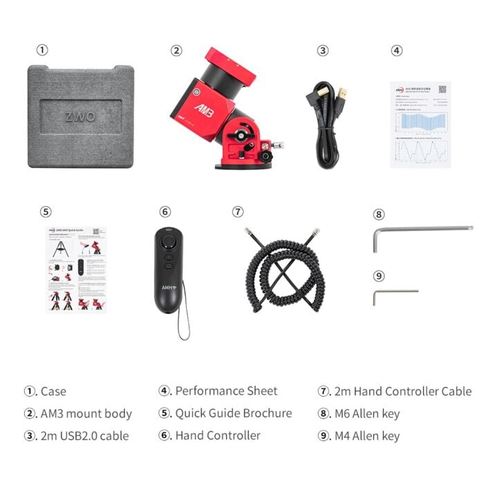 ZWO AM3 Harmonic Equatorial Mount - Head Only | Telescopes