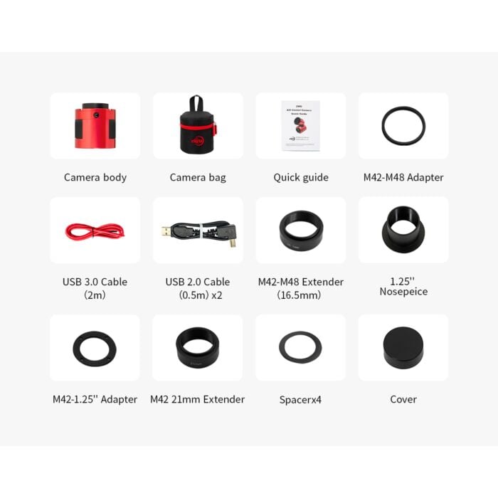 ZWO ASI585MC CMOSカメラ ZWO ASI585MC Pro Color CMOS USB 3.0 Camera | Telescopes