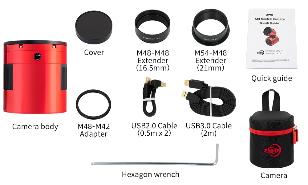 ZWO ASI6200MC Pro USB 3.0 Cooled-Color Camera | Telescopes